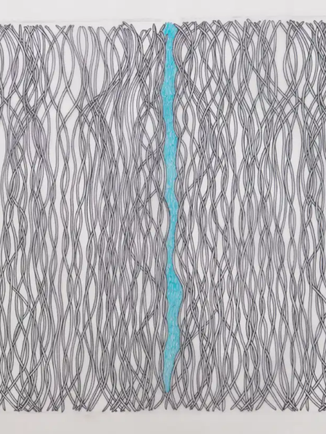 Martha Artaza - Obra sin Título Microfibras sobre papel vegetal 45 x 65 cm 2026